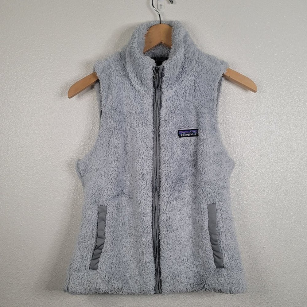 Patagonia Los Gatos Sherpa Fuzzy Vest Grey Women's Small